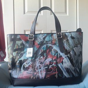 Coach X Mint and Serf Carriage Tote DD677 NWT